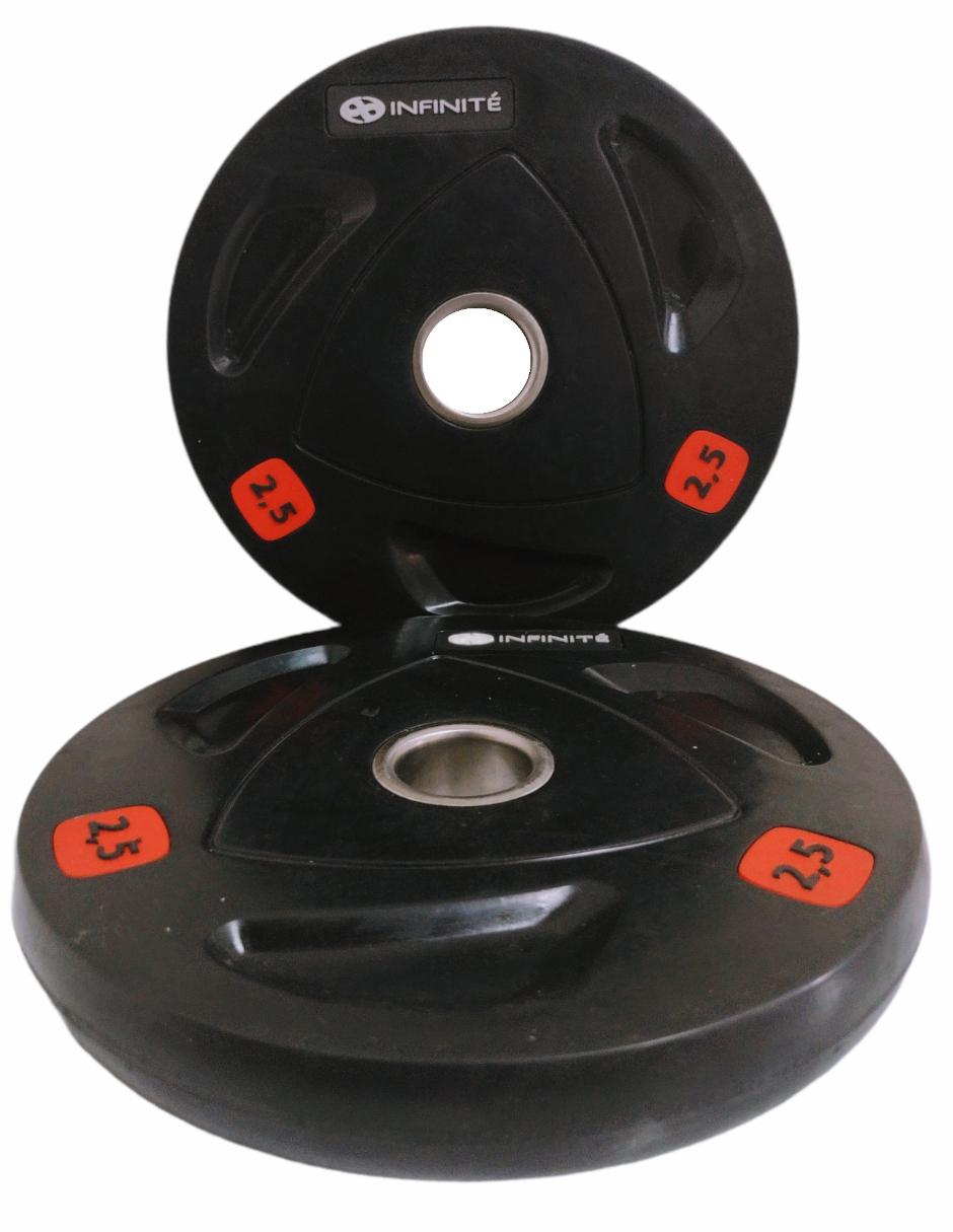 Par de Discos de Goma 2.5 kg 28 mm. Mod. IF-28/2 2