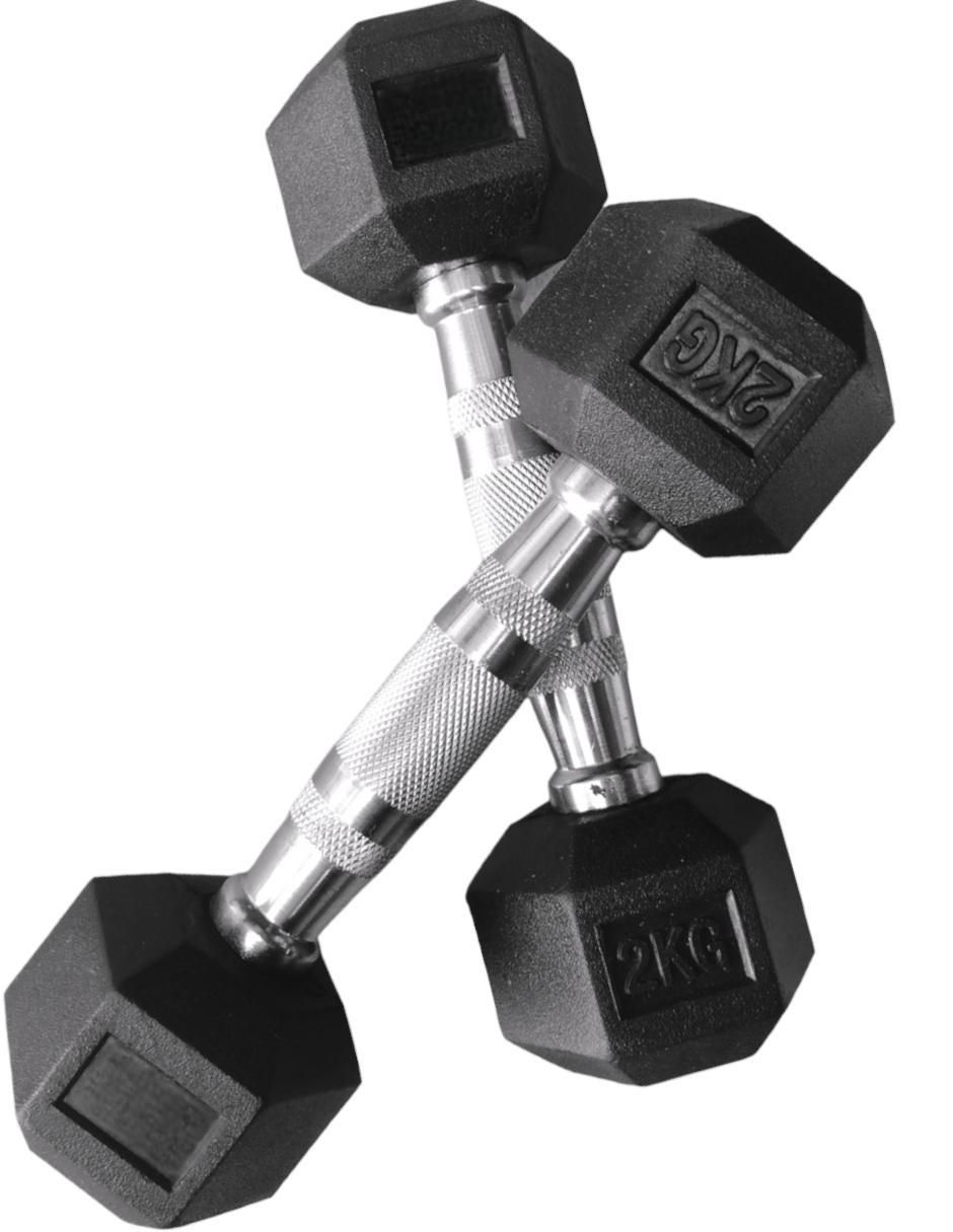 Set mancuernas de peso fijo 2 kg 2 piezas 6