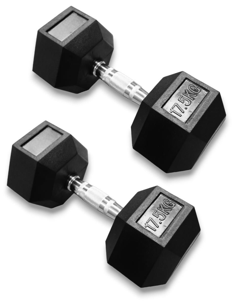 Set mancuernas de peso fijo 17.5 kg 2 piezas 2