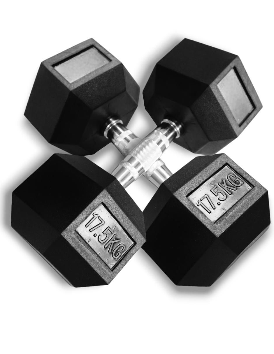 Set mancuernas de peso fijo 17.5 kg 2 piezas