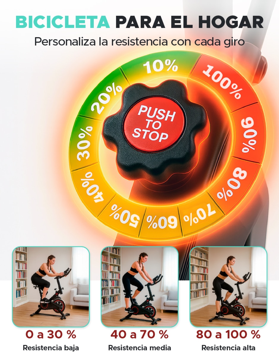 Bicicleta de spinning modelo xr-bdsp de acero 6