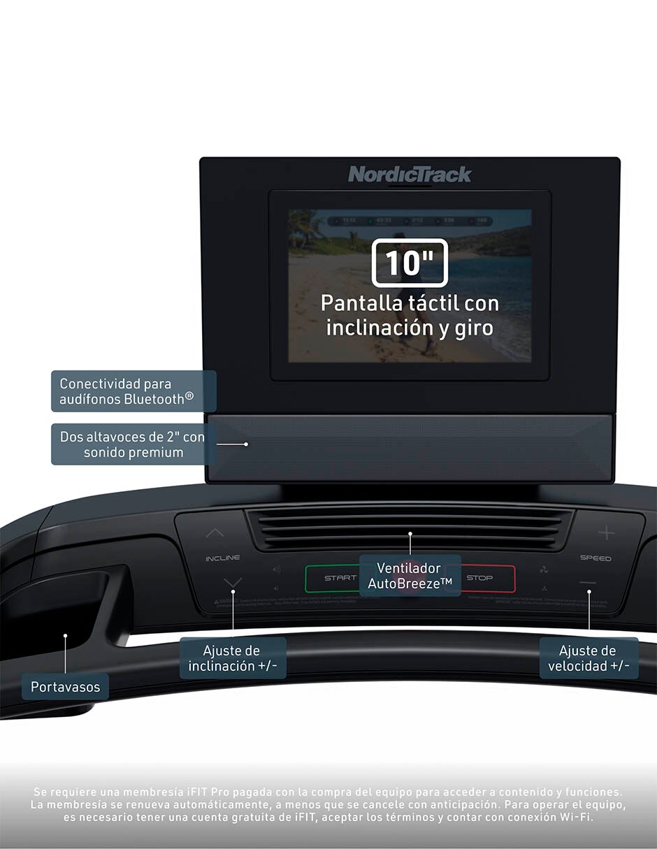 Caminadora mecánica Serie T10 plegable 3