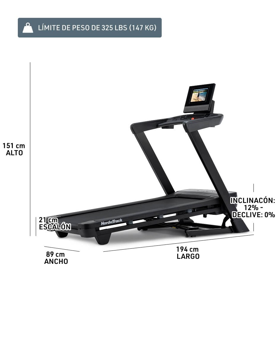 Caminadora mecánica Serie T10 plegable 6