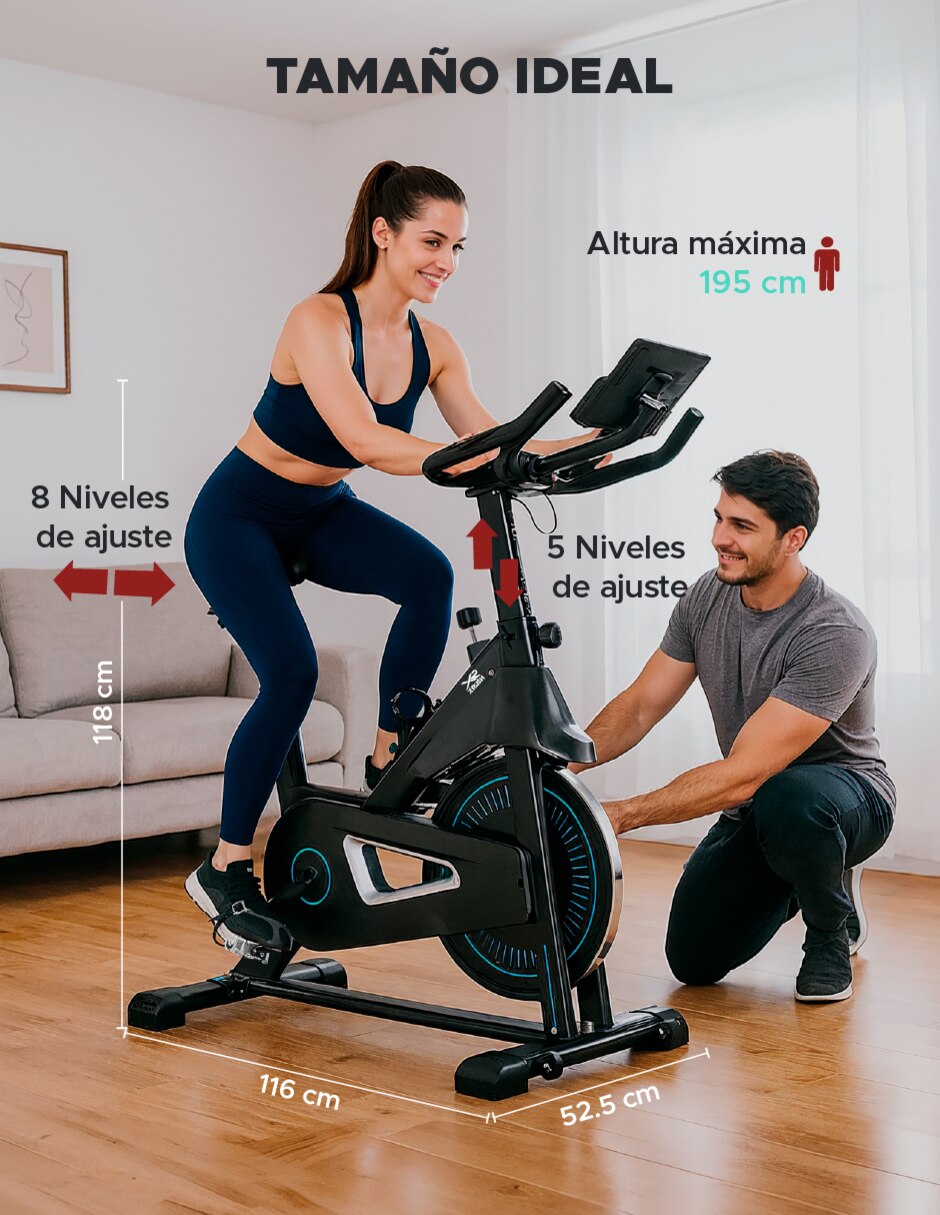 Bicicleta de spinning X-Rush hierro