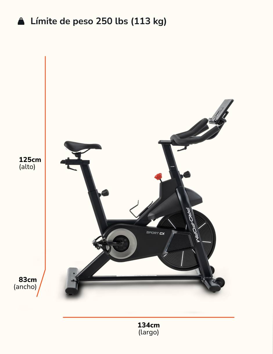 Bicicleta spinning Sport CX de acero 10