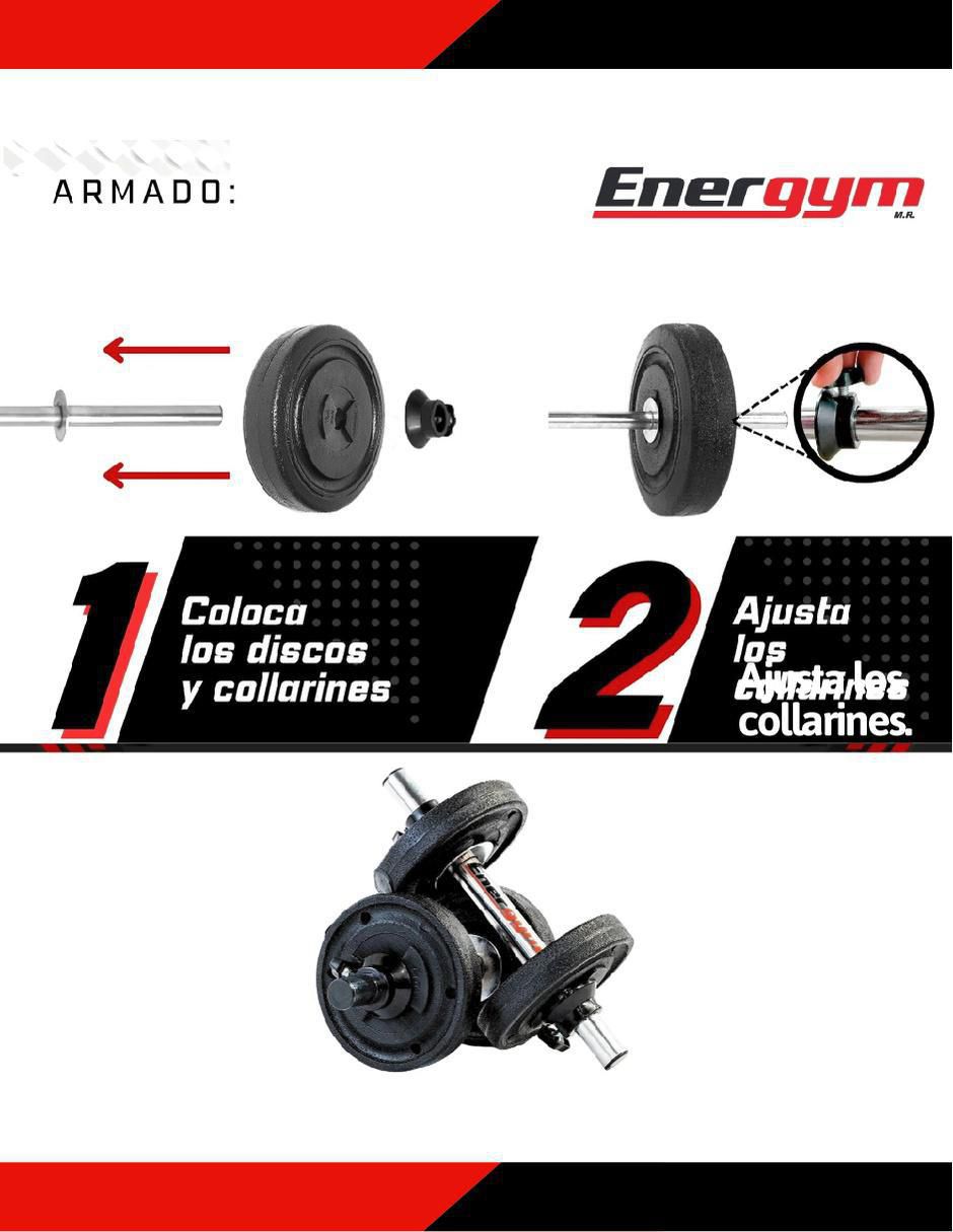 Set mancuernas de peso variable 10 kg 2 piezas