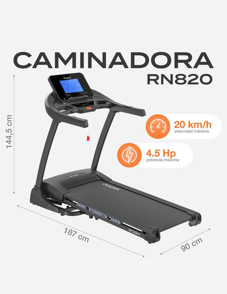 Caminadora casera Droplet RN820 plegable