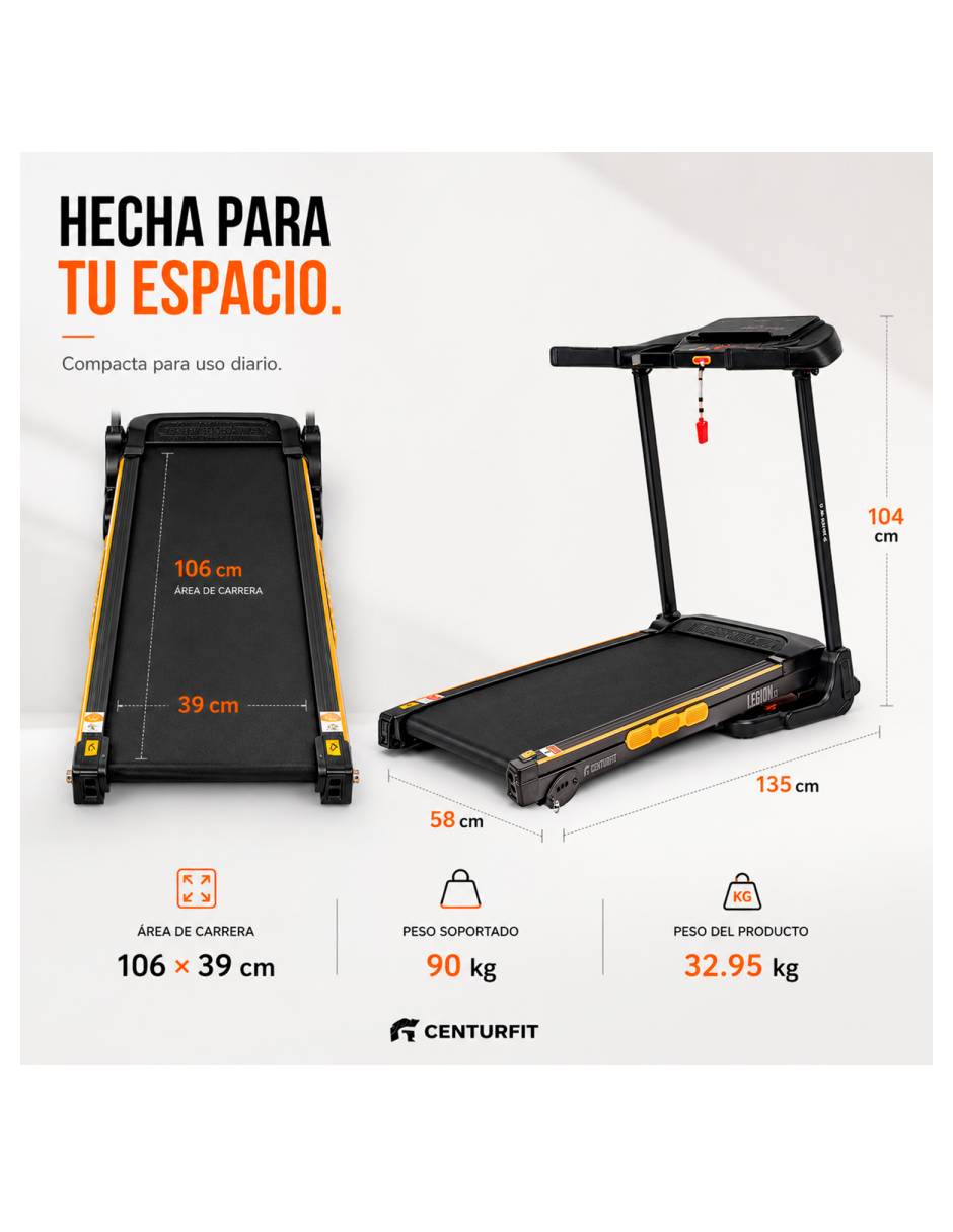 Caminadora semiprofesional mkz-cami3310 plegable 8
