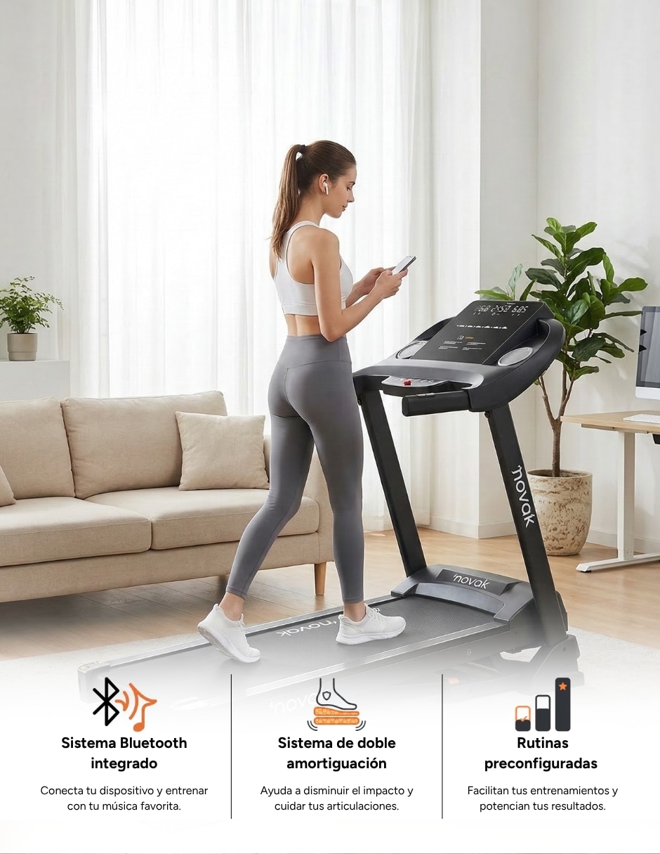 Caminadora profesional novak pro elemental plegable 5
