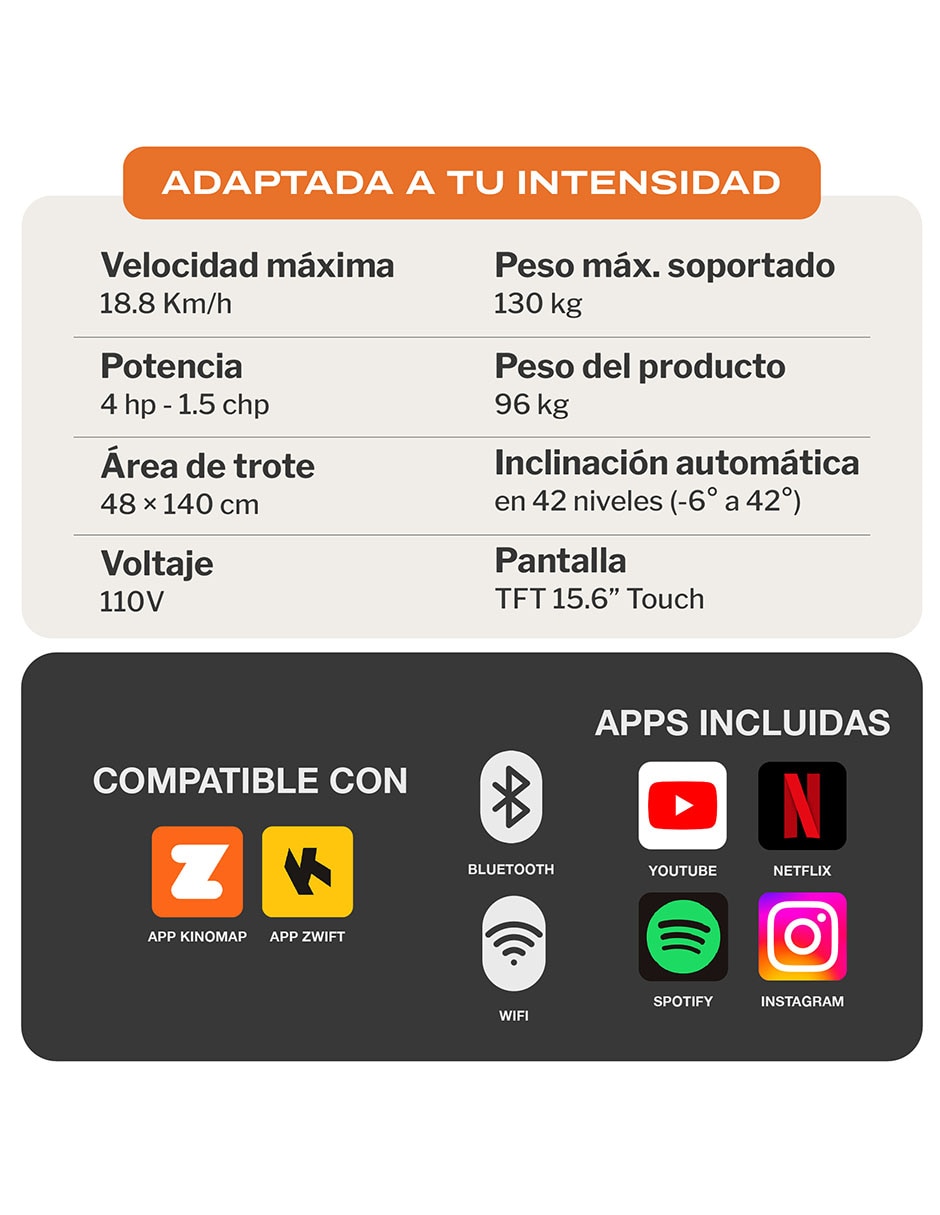 Caminadora profesional RN1020 plegable 9