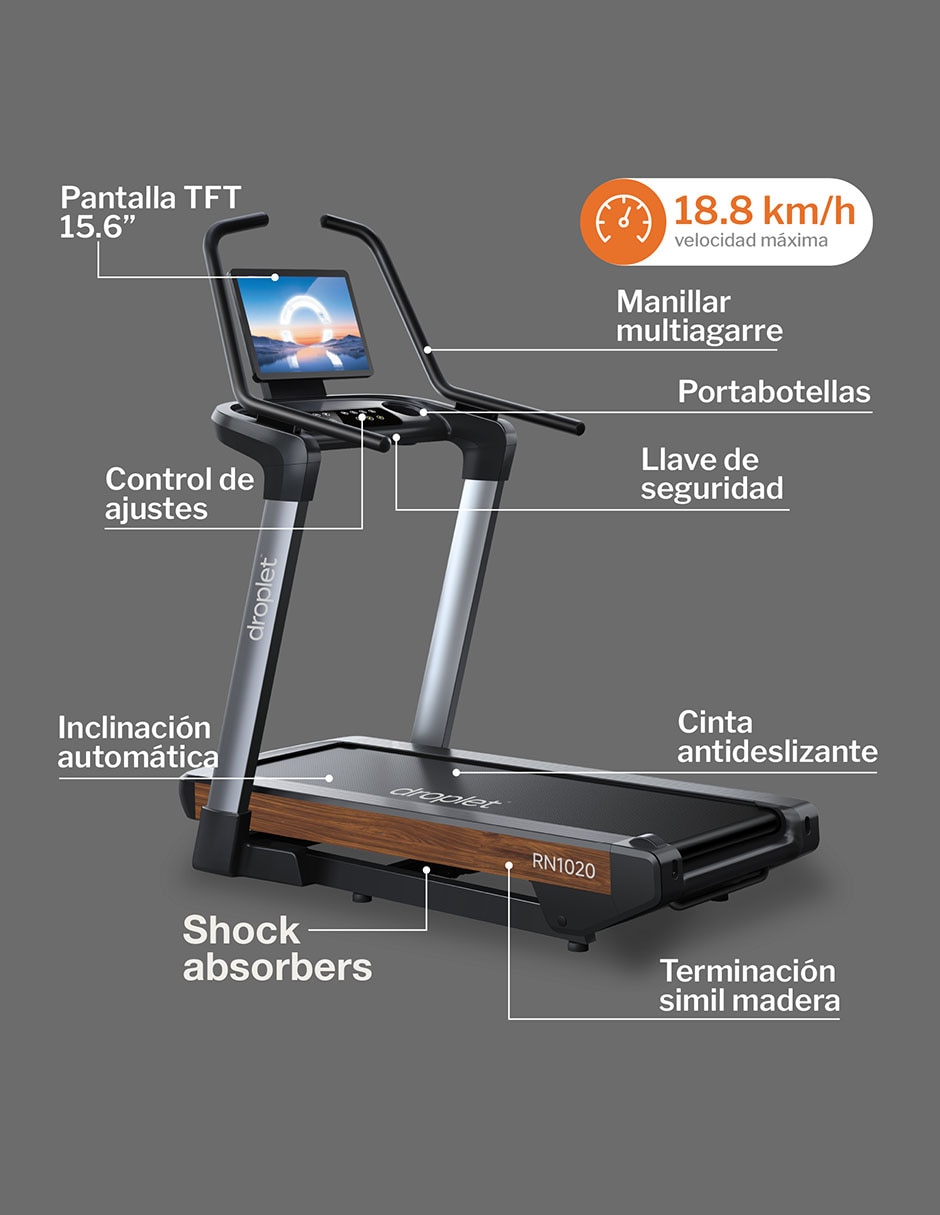 Caminadora profesional RN1020 plegable