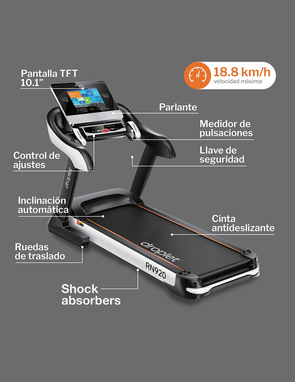 Caminadora profesional RN920 plegable 7