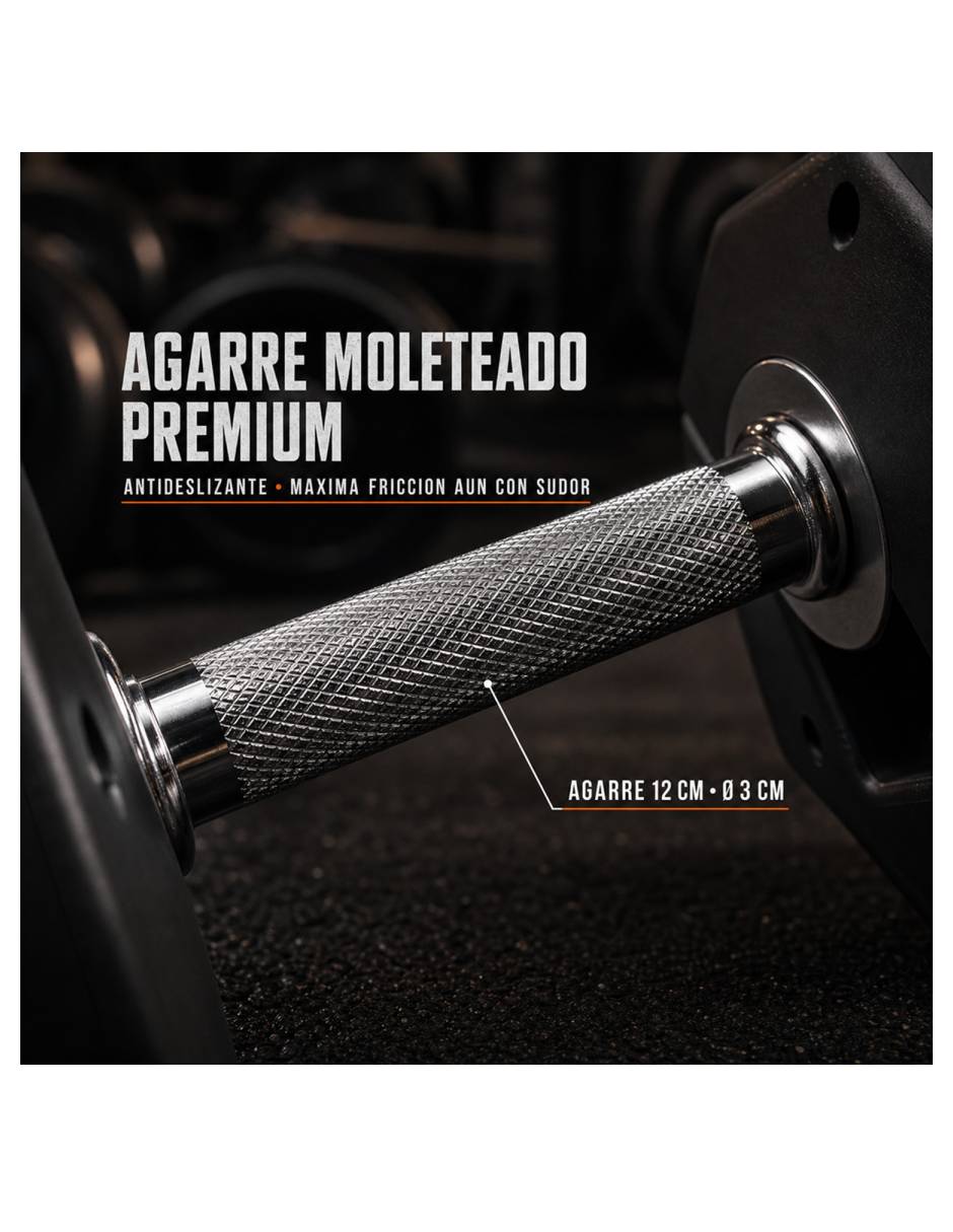 Set mancuerna de peso fijo 20 kg