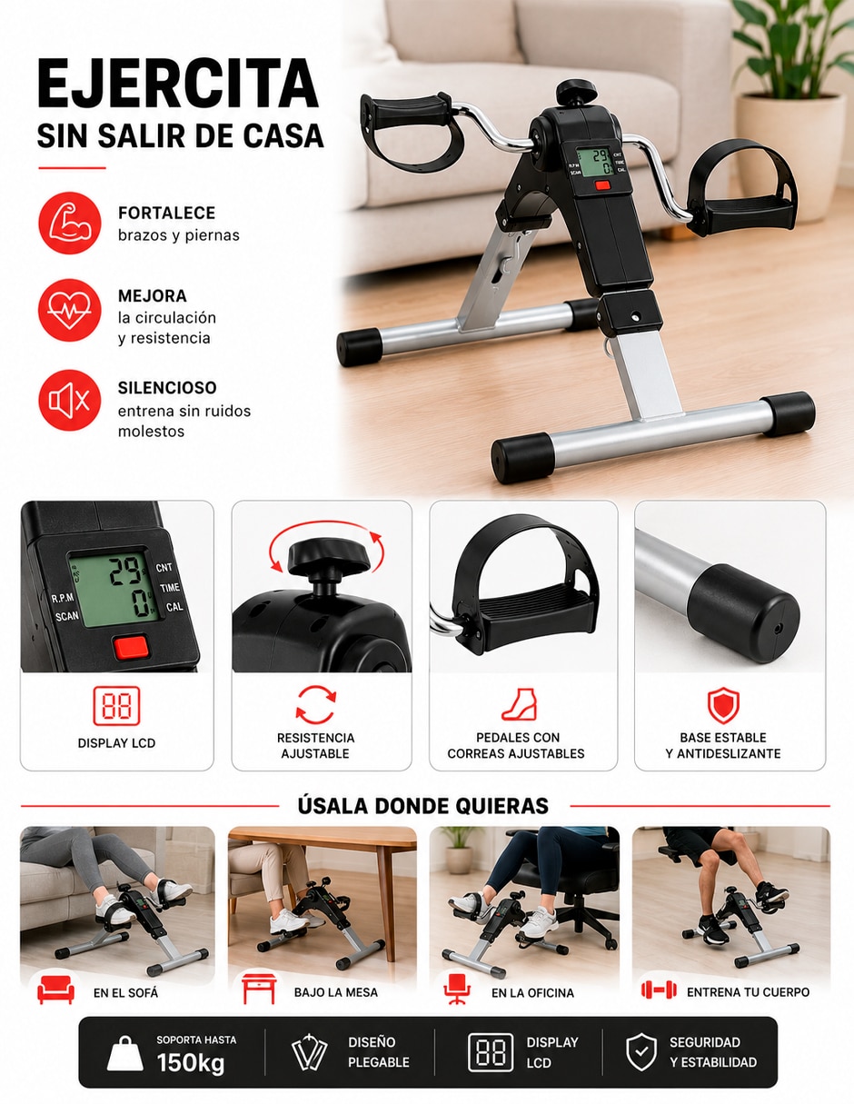 Mini bicicleta estática modelo de metal 3