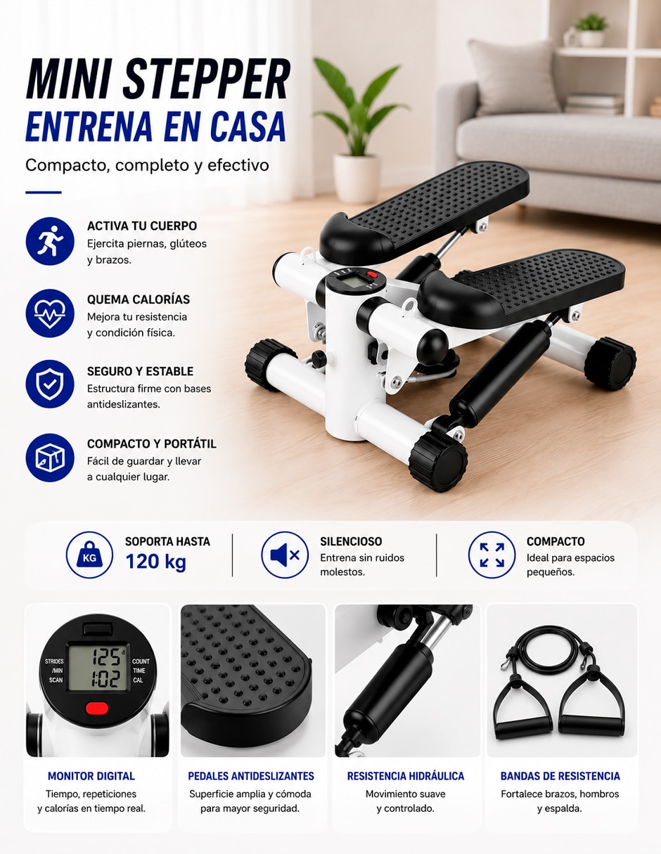 Mini bicicleta estática modelo de acero 4