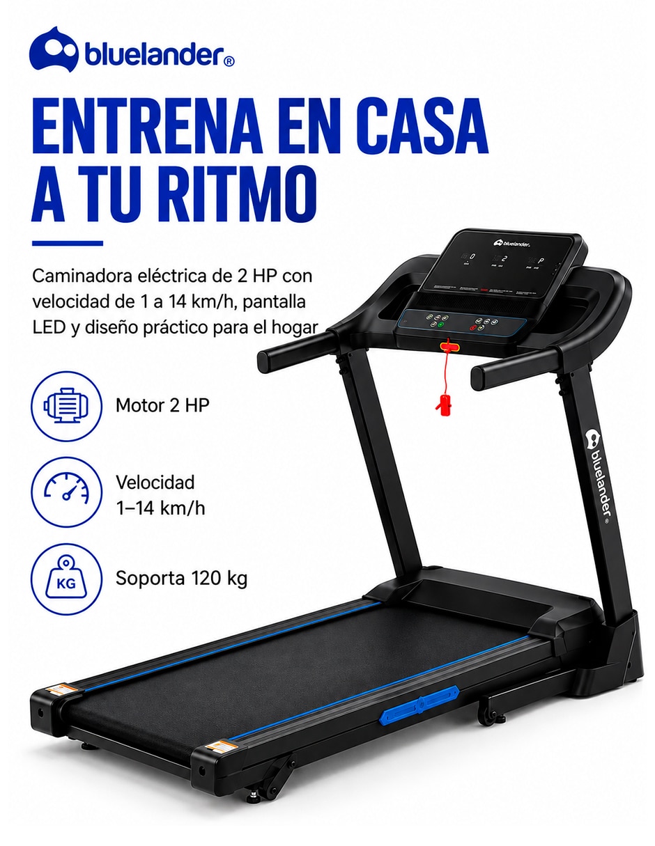 Caminadora semiprofesional eléctrica con velocidad 1–14 km/h 4