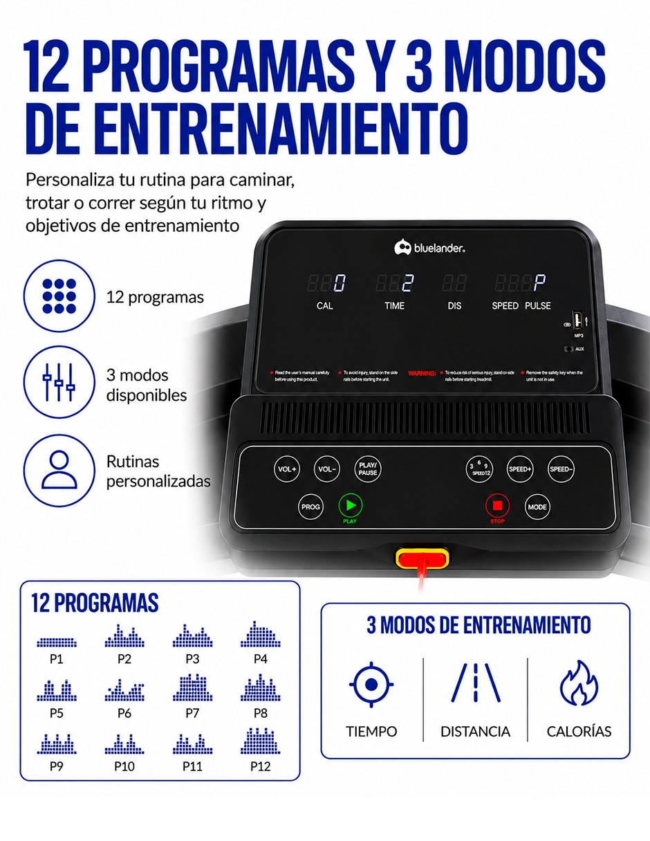 Caminadora semiprofesional eléctrica con velocidad 1–14 km/h 5