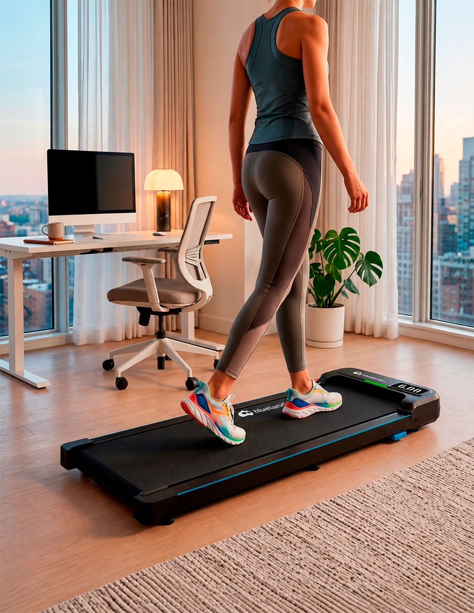 Caminadora semiprofesional eléctrica walking pad con plataforma de vibración 5