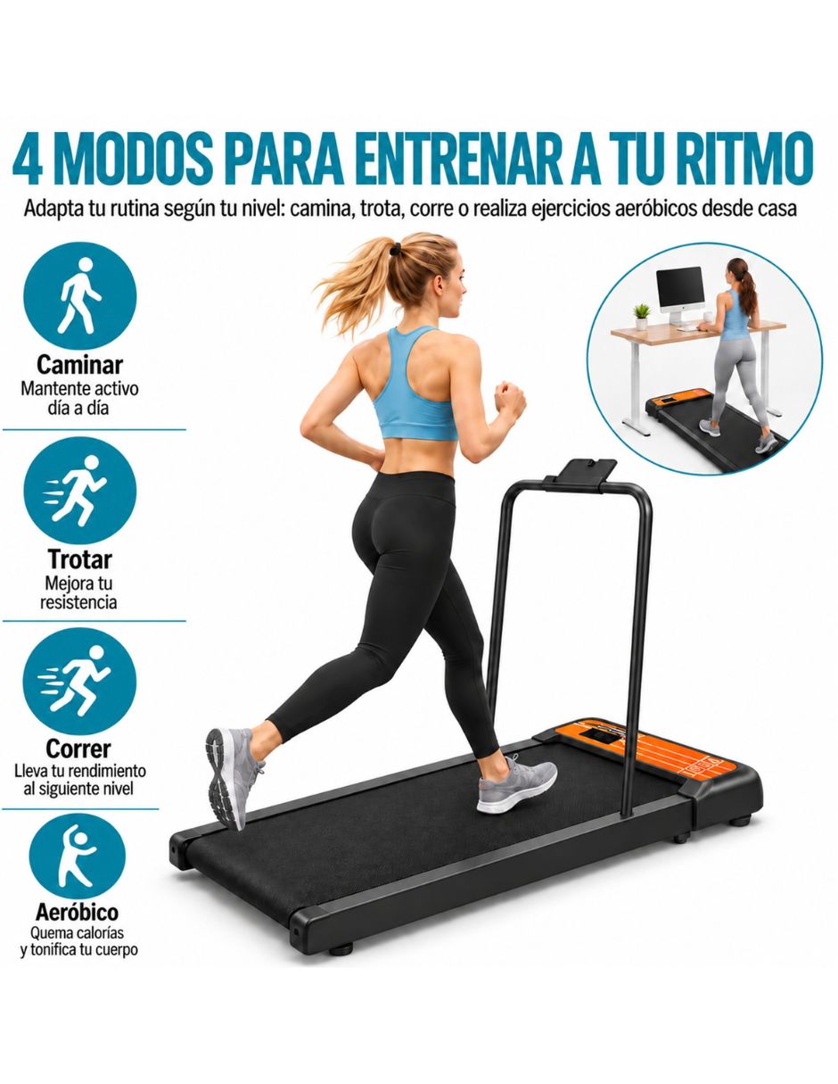 Caminadora eléctrica Walking Pad con asa portátil 3