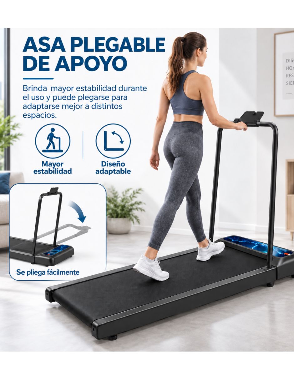 Caminadora casera eléctrica Walking pad portátil con Asa plegable