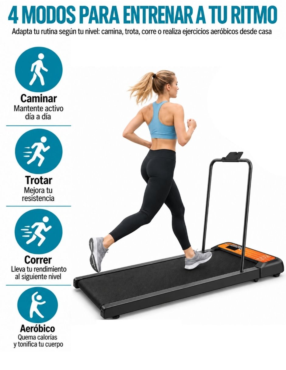 Caminadora casera eléctrica Walking Pad con asa portátil plegable