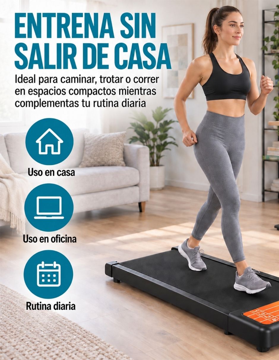 Caminadora casera eléctrica Walking Pad con asa portátil plegable