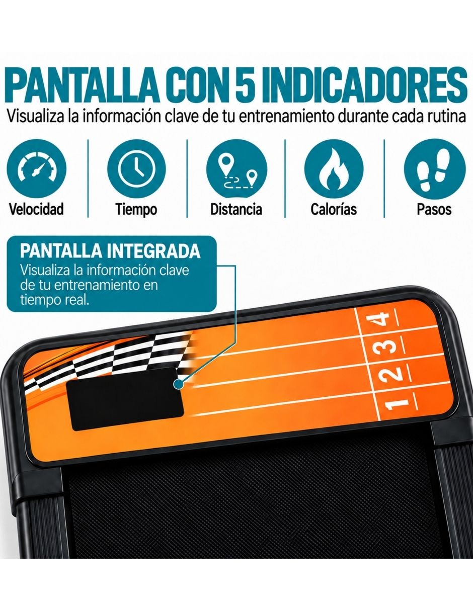 Caminadora casera eléctrica Walking Pad con asa portátil plegable 5
